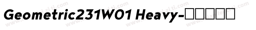 Geometric231W01 Heavy字体转换